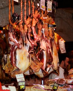Jamon Iberico, a famous delicacy in Salamanca.