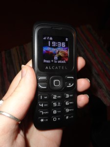 Enjoy my terrible picture! This is my phone for abroad, now I just need to remember how to text with this...