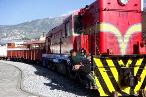 A journey by train with his host family.