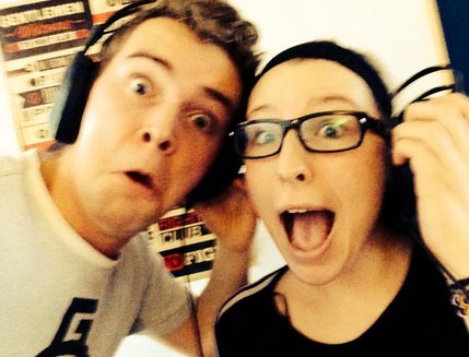 In the studio after our first show!