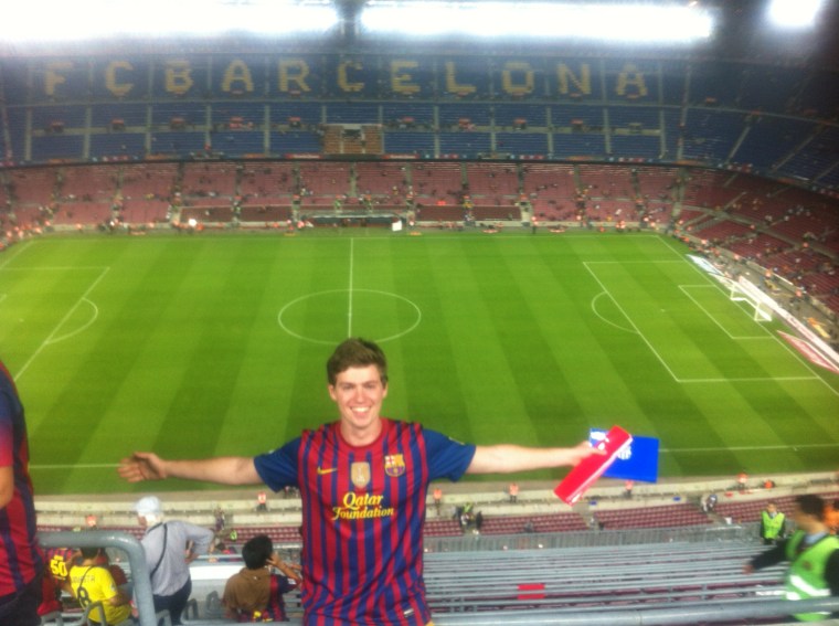 Me after the Barcelona, Real Madrid match in Barcelona