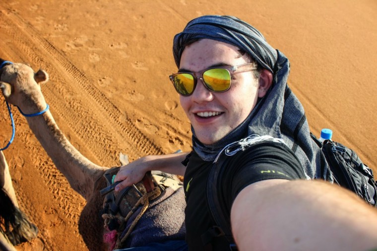 "Just me on a camel. NBD"